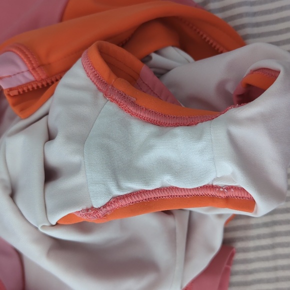 Hanna Andersson Colorblock Rash Guard One Piece Swimsuit - Picture 7 of 7